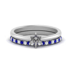 Load image into Gallery viewer, semi-mount-solitaire-engagement-ring-with-sapphire-band-in-FD9334SMGSABLANGLE3-NL-WG-B1
