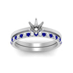 Load image into Gallery viewer, semi-mount-solitaire-engagement-ring-with-sapphire-band-in-FD9334SMGSABLANGLE3-NL-WG-B1

