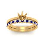 Load image into Gallery viewer, semi-mount-solitaire-engagement-ring-with-sapphire-band-in-FD9334SMGSABLANGLE3-NL-YG-B1
