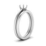 Load image into Gallery viewer, semi-mount-solitaire-plain-gold-wedding-set-in-FD9334SMANGLE3-NL-WG-B2
