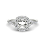 Load image into Gallery viewer, semi-mount-spalit-band-double-halo-engagement-ring-in-FD11142SMRANGLE3-NL-WG
