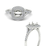 Load image into Gallery viewer, semi-mount-spalit-band-double-halo-engagement-ring-in-FD11142SMRANGLE3-NL-WG
