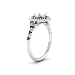 Load image into Gallery viewer, semi-mount-spalit-band-double-halo-engagement-ring-with-black-diamond-in-FD11142SMRGBLACKANGLE3-NL-WG
