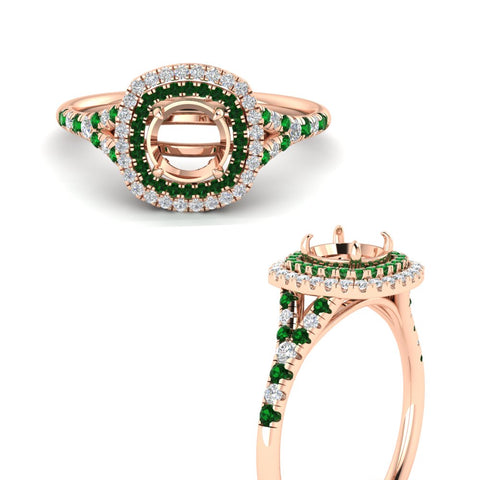 semi-mount-spalit-band-double-halo-engagement-ring-with-emerald-in-FD11142SMRGEMGRANGLE3-NL-RG