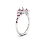 Load image into Gallery viewer, semi-mount-spalit-band-double-halo-engagement-ring-with-pink-sapphire-in-FD11142SMRGSADRPIANGLE3-NL-WG
