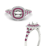 Load image into Gallery viewer, semi-mount-spalit-band-double-halo-engagement-ring-with-pink-sapphire-in-FD11142SMRGSADRPIANGLE3-NL-WG
