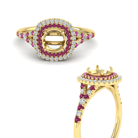 semi-mount-spalit-band-double-halo-engagement-ring-with-pink-sapphire-in-FD11142SMRGSADRPIANGLE3-NL-YG