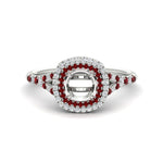 Load image into Gallery viewer, semi-mount-spalit-band-double-halo-engagement-ring-with-ruby-in-FD11142SMRGRUDRANGLE3-NL-WG
