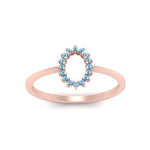 Load image into Gallery viewer, semi-mount-sunflower-halo-blue-topaz-engagement-ring-in-rose-gold-FD9704SMRGICBLTO-NL-RG
