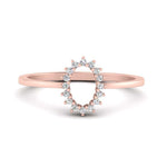 Load image into Gallery viewer, semi-mount-sunflower-halo-diamond-engagement-ring-in-rose-gold-FD9704SMR-NL-RG

