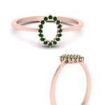 Load image into Gallery viewer, semi-mount-sunflower-halo-emerald-engagement-ring-in-rose-gold-FD9704SMRGEMGR-NL-RG
