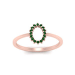 Load image into Gallery viewer, semi-mount-sunflower-halo-emerald-engagement-ring-in-rose-gold-FD9704SMRGEMGR-NL-RG
