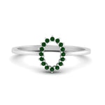 Load image into Gallery viewer, semi-mount-sunflower-halo-emerald-engagement-ring-in-white-gold-FD9704SMRGEMGR-NL-WG
