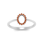Load image into Gallery viewer, semi-mount-sunflower-halo-orange-sapphire-engagement-ring-in-white-gold-FD9704SMRGSAOR-NL-WG

