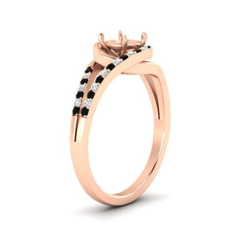 Swirl Split Semi Mount Ring For Women