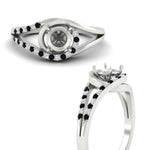 Load image into Gallery viewer, Swirl Split Semi Mount Ring For Women