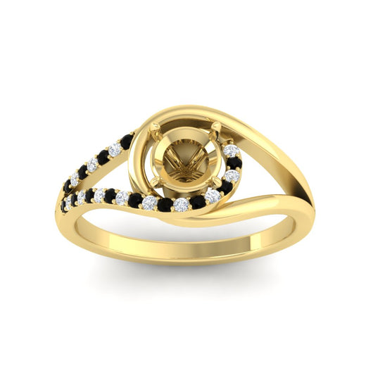 Swirl Split Semi Mount Ring For Women