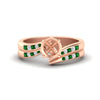 Load image into Gallery viewer, semi-mount-swirl-channel-diamond-bridal-set-with-emerald-in-rose-gold-FDENS4028SMGEMGR-NL-RG.jpg