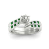 Load image into Gallery viewer, semi-mount-swirl-channel-diamond-bridal-set-with-emerald-in-white-gold-FDENS4028SMGEMGR-NL-WG.jpg