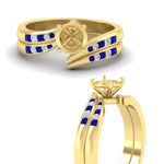 Load image into Gallery viewer, semi-mount-swirl-channel-diamond-bridal-set-with-sapphire-in-yellow-gold-FDENS4028SMGSABL-NL-YG.jpg
