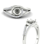 Load image into Gallery viewer, Swirl Split Semi Mount Ring For Women