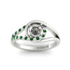 Load image into Gallery viewer, Swirl Split Semi Mount Ring For Women