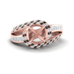 Load image into Gallery viewer, semi-mount-swirl-halo-black-diamond-engagement-ring-with-baguette-in-FD10355SMRGBLACKANGLE3-NL-RG
