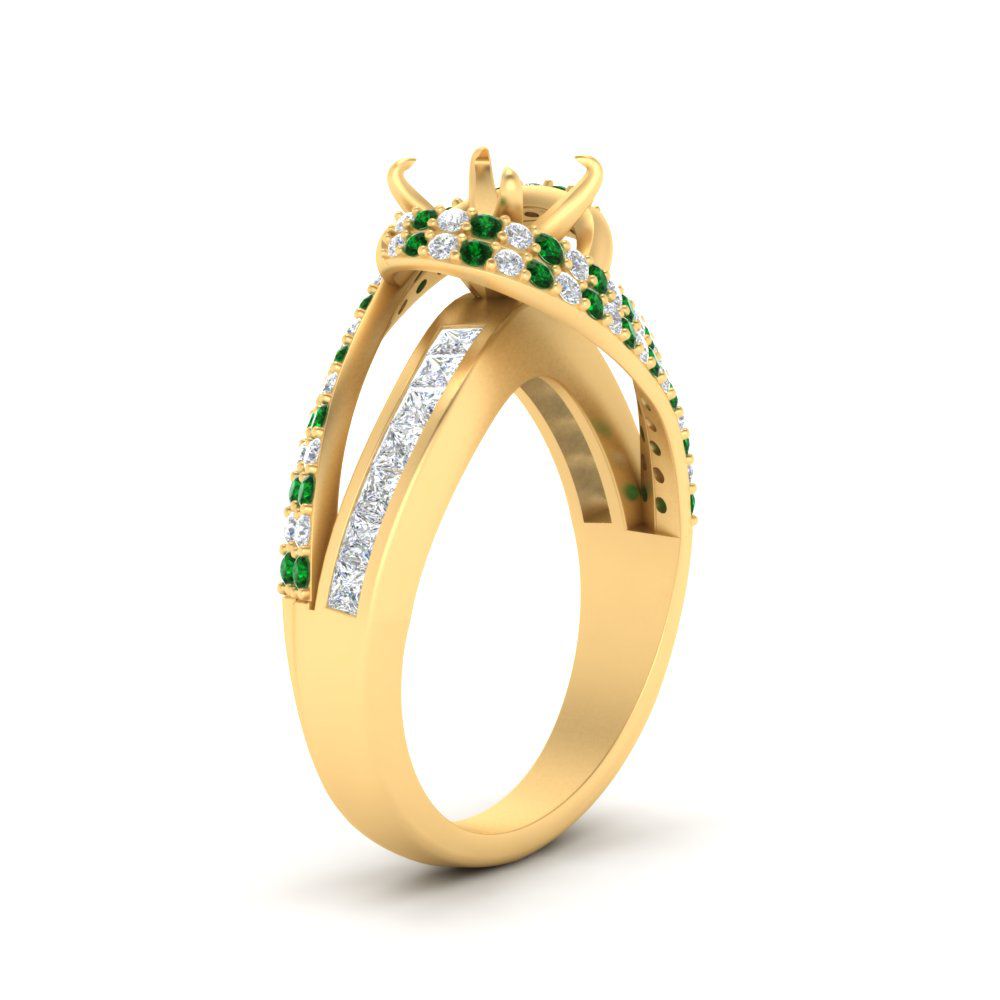 semi-mount-swirl-halo-diamond-and-emerald-engagement-ring-with-baguette-in-FD10355SMRGEMGRANGLE3-NL-YG