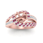 Load image into Gallery viewer, semi-mount-swirl-halo-diamond-and-pink-sapphire-engagement-ring-with-baguette-in-FD10355SMRGSADRPIANGLE3-NL-RG
