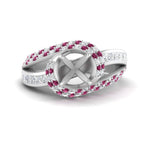 Load image into Gallery viewer, semi-mount-swirl-halo-diamond-and-pink-sapphire-engagement-ring-with-baguette-in-FD10355SMRGSADRPIANGLE3-NL-WG
