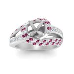 Load image into Gallery viewer, semi-mount-swirl-halo-diamond-and-pink-sapphire-engagement-ring-with-baguette-in-FD10355SMRGSADRPIANGLE3-NL-WG

