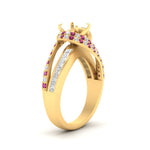 Load image into Gallery viewer, semi-mount-swirl-halo-diamond-and-pink-sapphire-engagement-ring-with-baguette-in-FD10355SMRGSADRPIANGLE3-NL-YG
