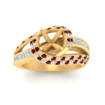 Load image into Gallery viewer, semi-mount-swirl-halo-diamond-and-ruby-engagement-ring-with-baguette-in-FD10355SMRGRUDRANGLE3-NL-YG
