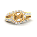 Load image into Gallery viewer, semi-mount-swirl-halo-diamond-engagement-ring-with-baguette-in-FD10355SMRANGLE3-NL-YG
