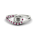 Load image into Gallery viewer, Swirl Split Semi Mount Ring For Women