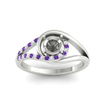 Load image into Gallery viewer, Swirl Split Semi Mount Ring For Women