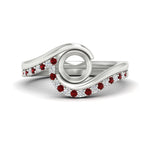 Load image into Gallery viewer, semi-mount-swirl-ruby-wedding-band-set-in-white-gold-fdens7806smgrudr-nl-wg.jpg?v=1759906665
