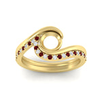 Load image into Gallery viewer, semi-mount-swirl-ruby-wedding-band-set-in-yellow-gold-fdens7806smgrudrangle5-nl-yg.jpg?v=1759906665
