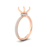 Load image into Gallery viewer, semi-mount-triple-row-underhalo-pave-engagement-ring-in-rose-gold-fd11557smr-nl-rg.jpg
