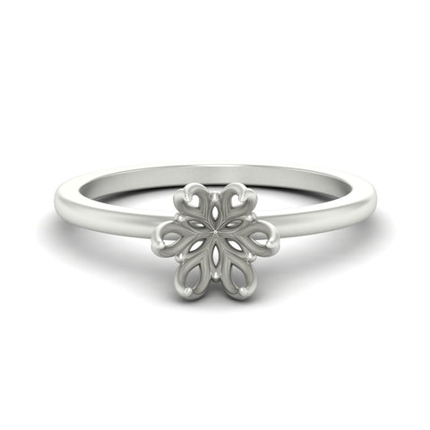 Semi Mount Tulip Six Prong Solitaire Engagement Ring