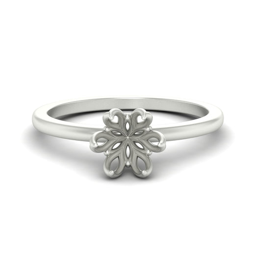 Semi Mount Tulip Six Prong Solitaire Engagement Ring
