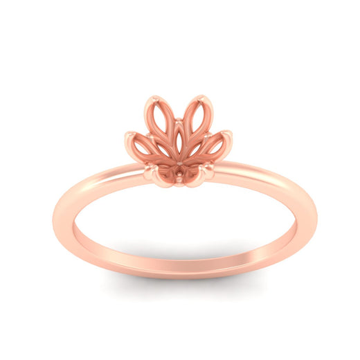 Semi Mount Tulip Six Prong Solitaire Engagement Ring