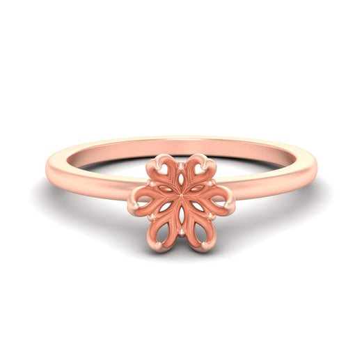 Semi Mount Tulip Six Prong Solitaire Engagement Ring