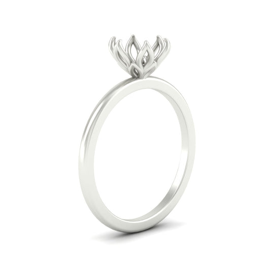 Semi Mount Tulip Six Prong Solitaire Engagement Ring