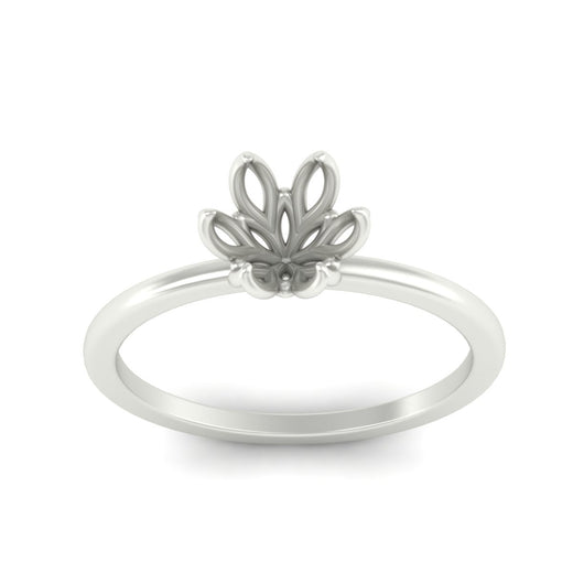 Semi Mount Tulip Six Prong Solitaire Engagement Ring