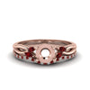 Load image into Gallery viewer, semi-mount-twisted-diamond-bridal-set-with-ruby-in-14K-rose-gold-FD8300RSMGRUDR-NL-RG.jpg