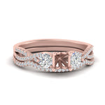 Load image into Gallery viewer, semi-mount-twisted-floral-prong-diamond-wedding-set-in-rose-gold-FD10257SM-NL-RG?v=1756359411
