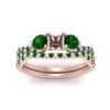 Load image into Gallery viewer, semi-mount-twisted-floral-prong-emerald-wedding-set-in-rose-gold-FD10257SMGEMGR-ANGLE5-NL-RG?v=1756359411
