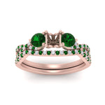 Load image into Gallery viewer, semi-mount-twisted-floral-prong-emerald-wedding-set-in-rose-gold-FD10257SMGEMGR-ANGLE5-NL-RG?v=1756359411

