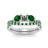 Load image into Gallery viewer, semi-mount-twisted-floral-prong-emerald-wedding-set-in-white-gold-FD10257SMGEMGR-ANGLE5-NL-WG?v=1756359411